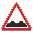 Дорожный знак 1.16 «Неровная дорога» (металл 0,8 мм, I типоразмер: сторона 700 мм, С/О пленка: тип Б высокоинтенсив.)